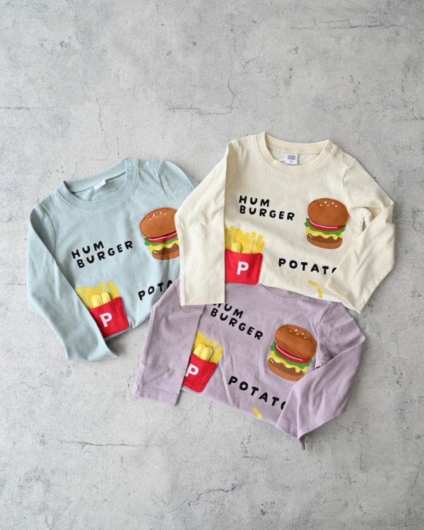 【チークルーム】キッズセットロングＴシャツ / アイボリー