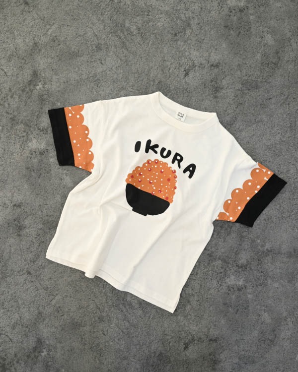 【ニコフラート】いくらづくし Tシャツ / オフホワイト