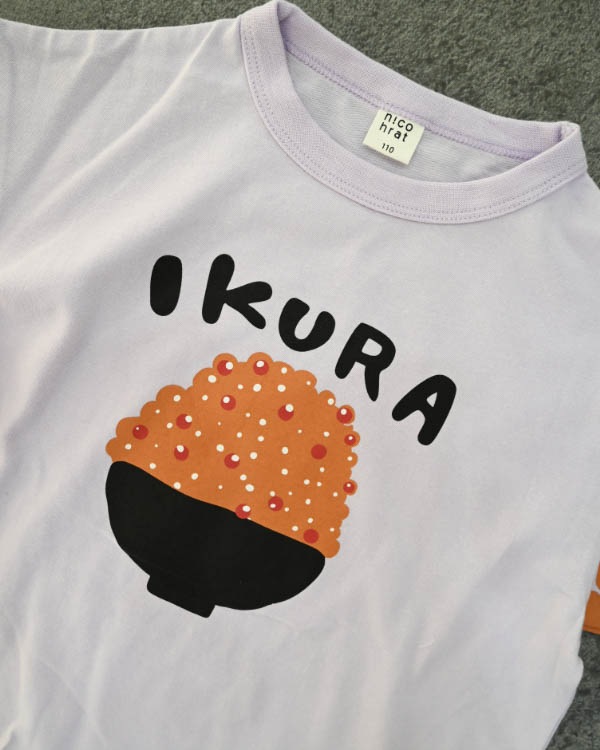 【ニコフラート】いくらづくし Tシャツ / オフホワイト