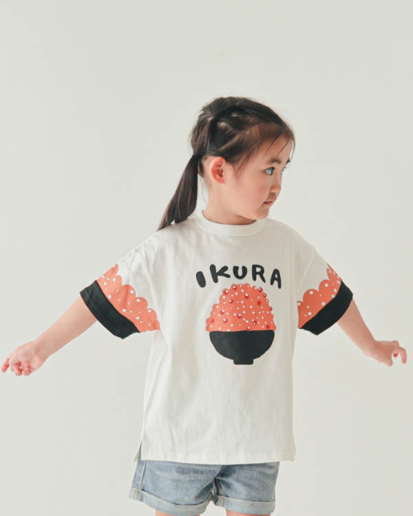 【ニコフラート】いくらづくし Tシャツ / オフホワイト