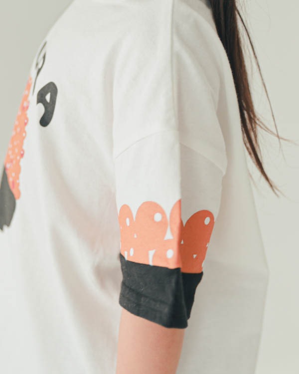 【ニコフラート】いくらづくし Tシャツ / オフホワイト