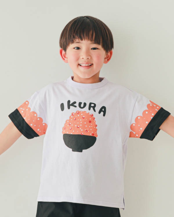 【ニコフラート】いくらづくし Tシャツ / オフホワイト