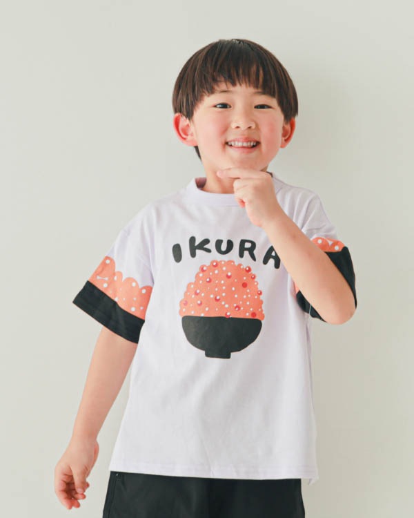 【ニコフラート】いくらづくし Tシャツ / オフホワイト