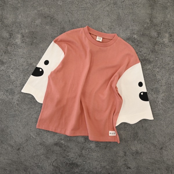 【25FW】おばけ袖 ロングＴシャツ / カメオブラウン