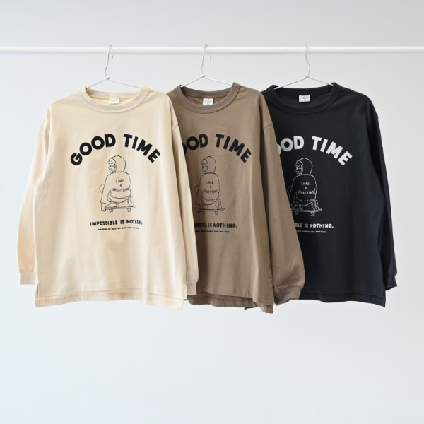【25FW】GOOD TIME ロングTシャツ / ベージュ