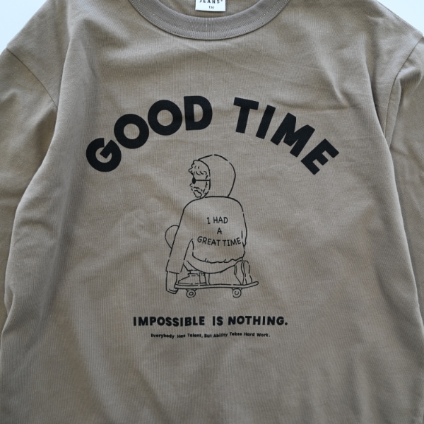 【25FW】GOOD TIME ロングTシャツ / ベージュ