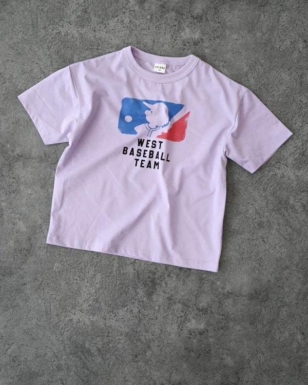 【セカンド】BASEBALL TEAM Tシャツ / パープル