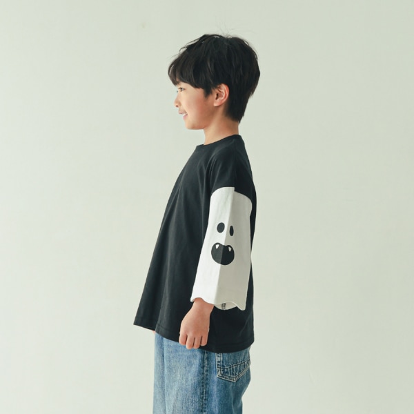 【25FW】おばけ袖 ロングＴシャツ / ブラック