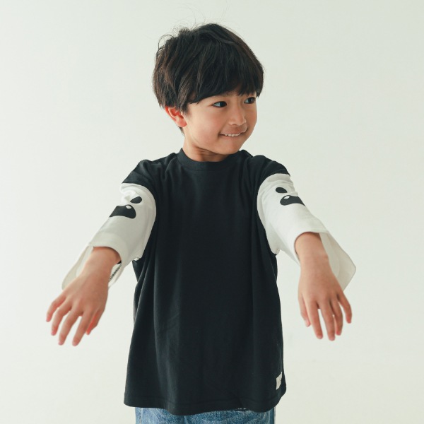 【25FW】おばけ袖 ロングＴシャツ / ブラック