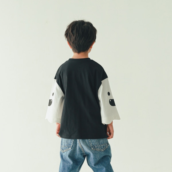 【25FW】おばけ袖 ロングＴシャツ / ブラック