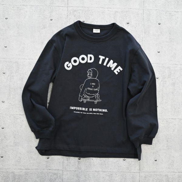 【25FW】GOOD TIME ロングＴシャツ / チャコールグレー