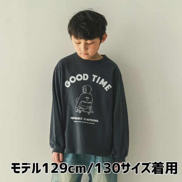 【25FW】GOOD TIME ロングＴシャツ / チャコールグレー