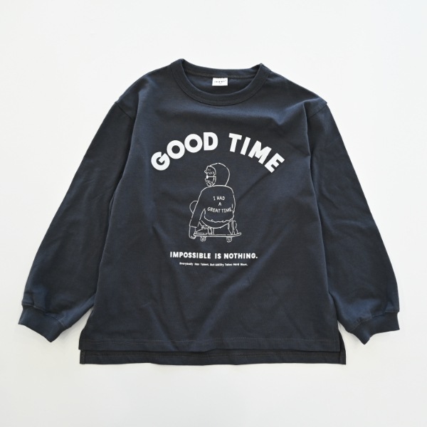 【25FW】GOOD TIME ロングＴシャツ / チャコールグレー