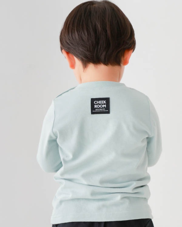 【チークルーム】キッズセットロングＴシャツ / サックス