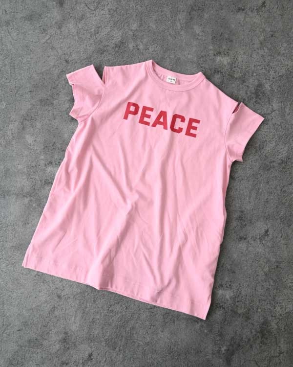 【セカンド】PEACE肩あきワンピース / ピンク