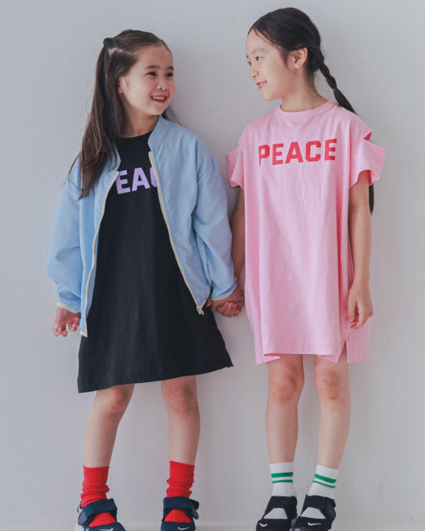 【セカンド】PEACE肩あきワンピース / ピンク