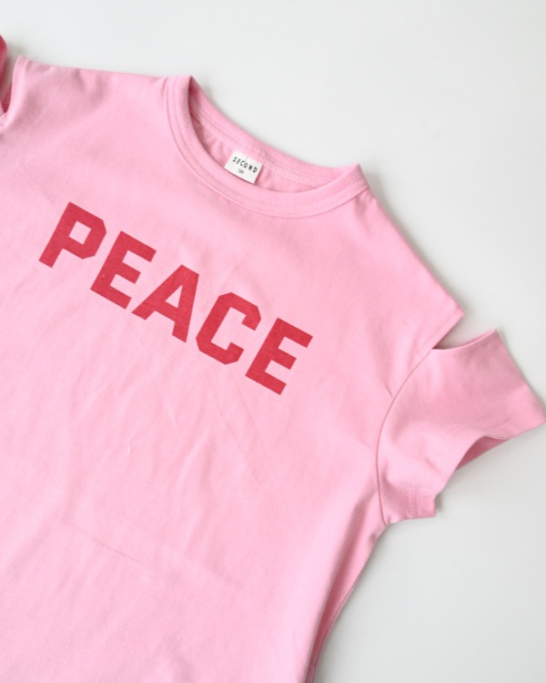 【セカンド】PEACE肩あきワンピース / ピンク