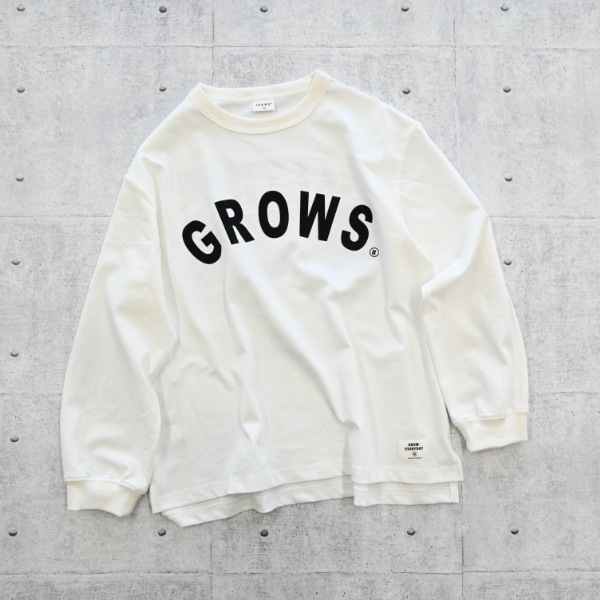 【25FW】GROWS ロングＴシャツ / オフホワイト