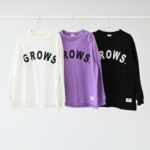 【25FW】GROWS ロングＴシャツ / オフホワイト