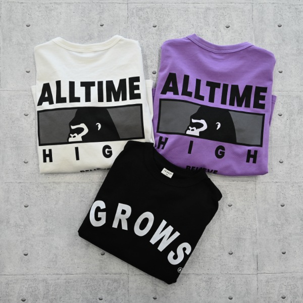 【25FW】GROWS ロングＴシャツ / オフホワイト