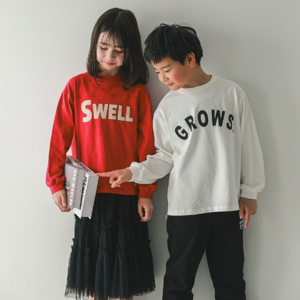【25FW】GROWS ロングＴシャツ / オフホワイト