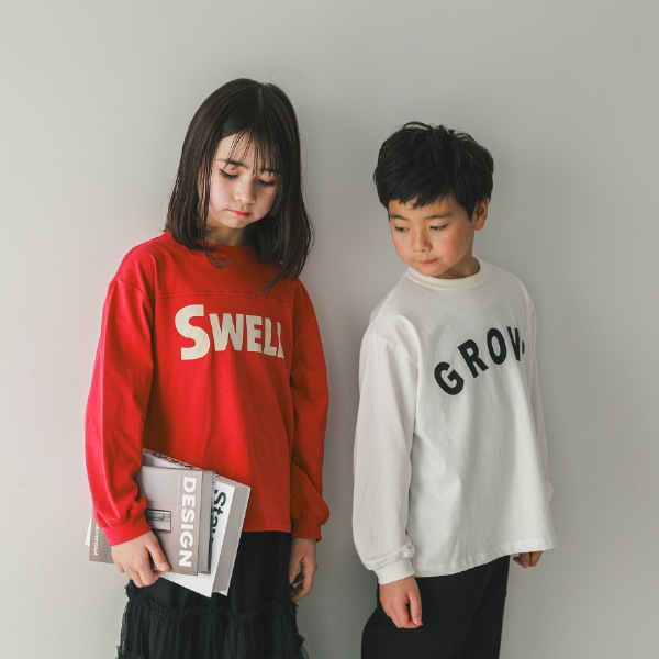 【25FW】GROWS ロングＴシャツ / オフホワイト