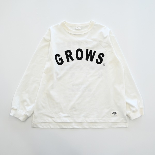 【25FW】GROWS ロングＴシャツ / オフホワイト