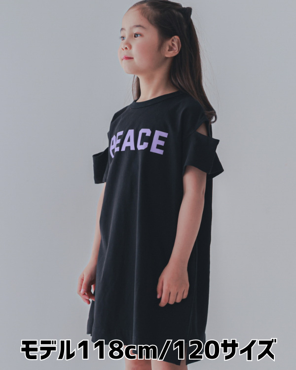 【セカンド】PEACE肩あきワンピース / ブラック