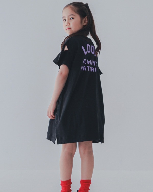 【26PS】PEACE肩あきワンピース / ブラック