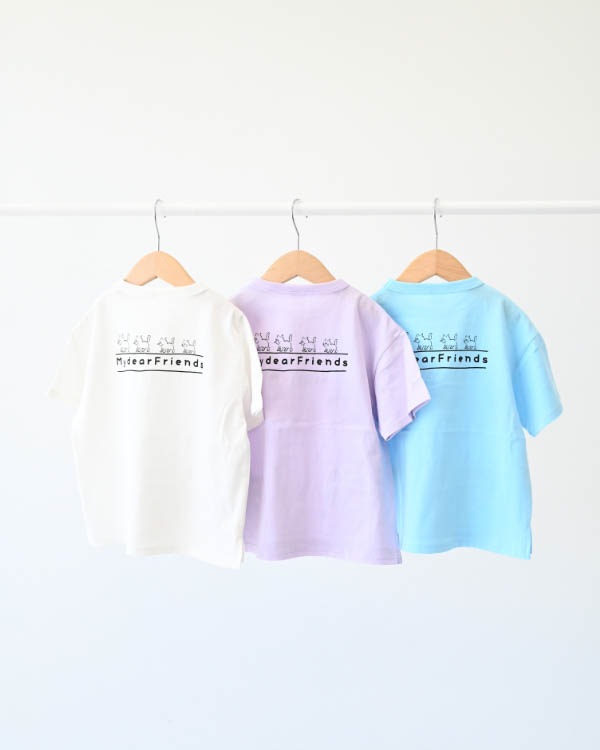 【ニコフラート】ねこポケット Tシャツ / サックス