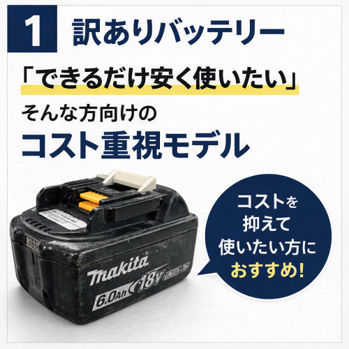 ★値下げしました★  訳あり【在庫限りの大特価】再値下げBL1860B For マキタ makita 18V 純正バッ テリーを再生 （リサイクル済み・即納出荷）　残量表示なし　BL1860 B・BL1850B・BL1850・BL1840・BL 1830B・BL1830