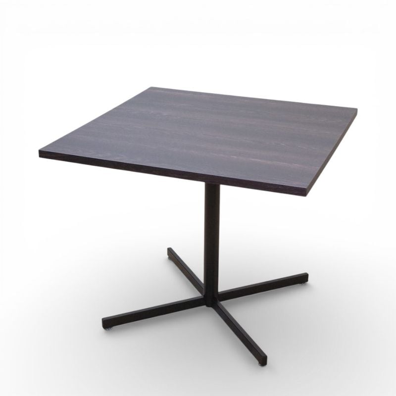 カフェテーブル W900 D900 H750 ダークオーク ブラウン 角テーブル 木目調 KK7341 中古  配送サイズ300