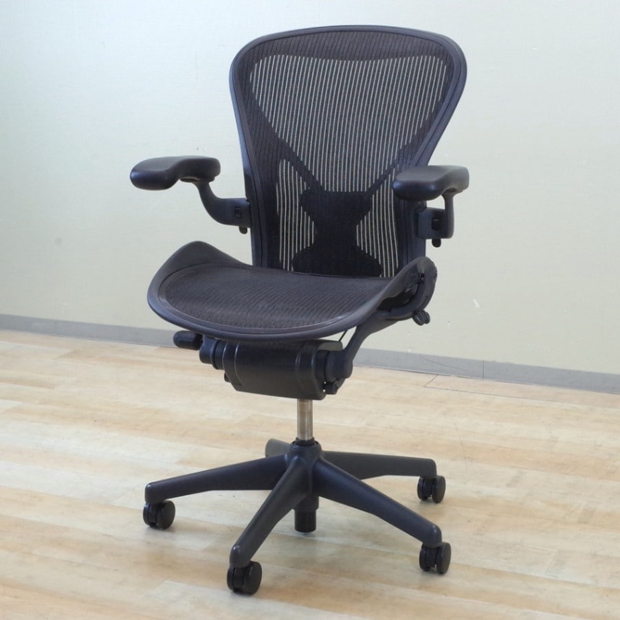 ハーマンミラー Herman Miller アーロンチェア Bサイズフル装備 肘付き 