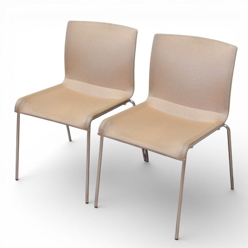 【2脚セット 】イトーキ ぺリック スタッキングチェア ファブリック  ミーティングチェア 会議椅子 KK10042 中古