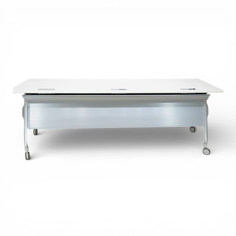 【中古】コクヨ スタックテーブル エピファイ KTP-1001 ホワイト サイドフォールドテーブル 幕板付 会議テーブル 中古 AG19062