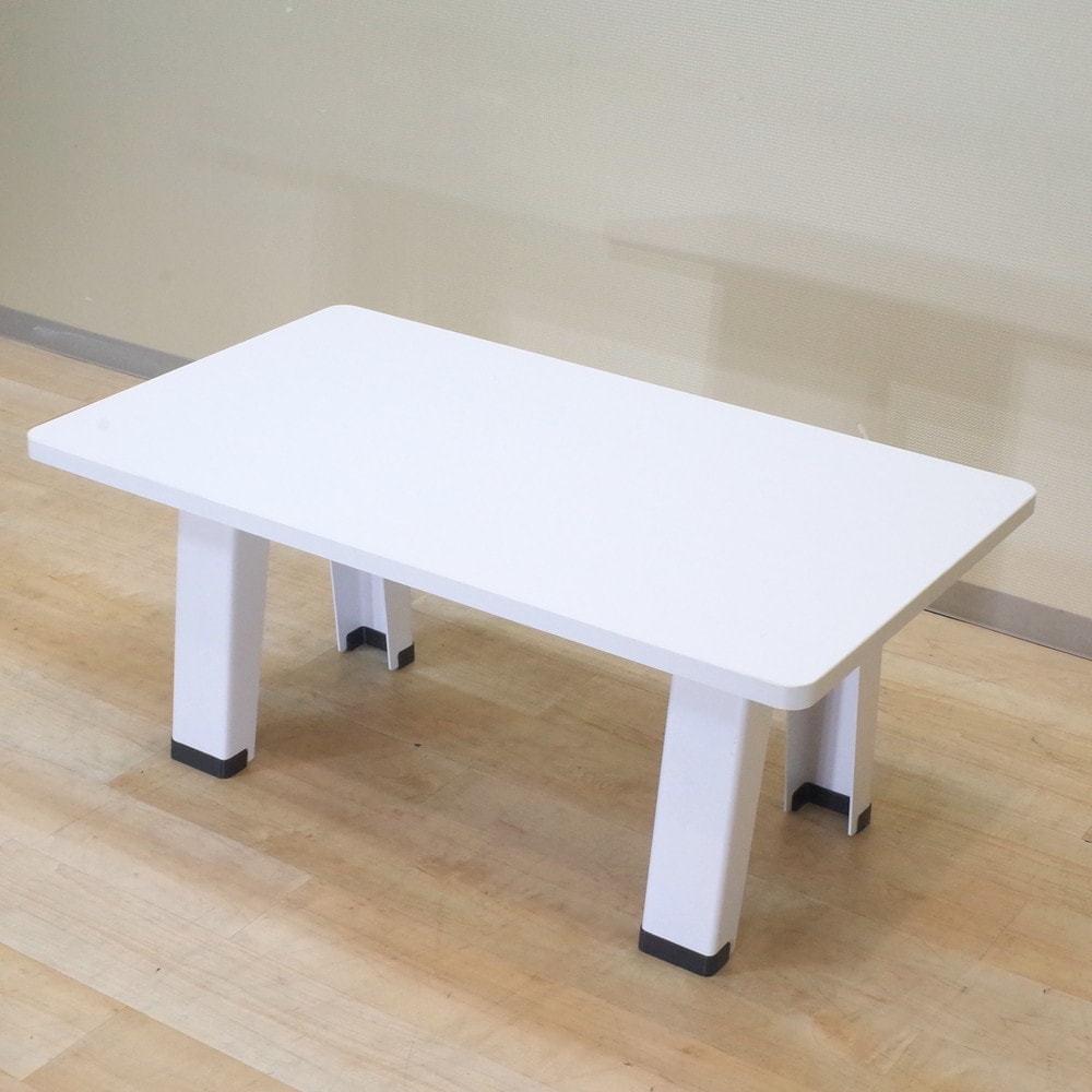 スチールケース steelcase ローテーブル ホワイト センターテーブル モダン リビング コンパクト １人暮らし KK4769 中古オフィス家具 配送サイズ220
