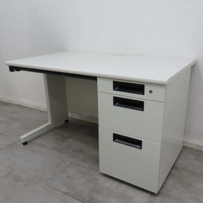 プラス SP-T127 WH 片袖デスク ニューグレー 2019年製 オフィスデスク YH10830 中古 配送サイズ300