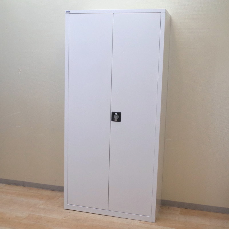 チェハ Ceha ハイキャビネット ホワイト 両開き書庫 観音開き書庫 収納 物置 書類棚 ５段 棚板 A4 KK11015 中古オフィス家具 配送サイズ350