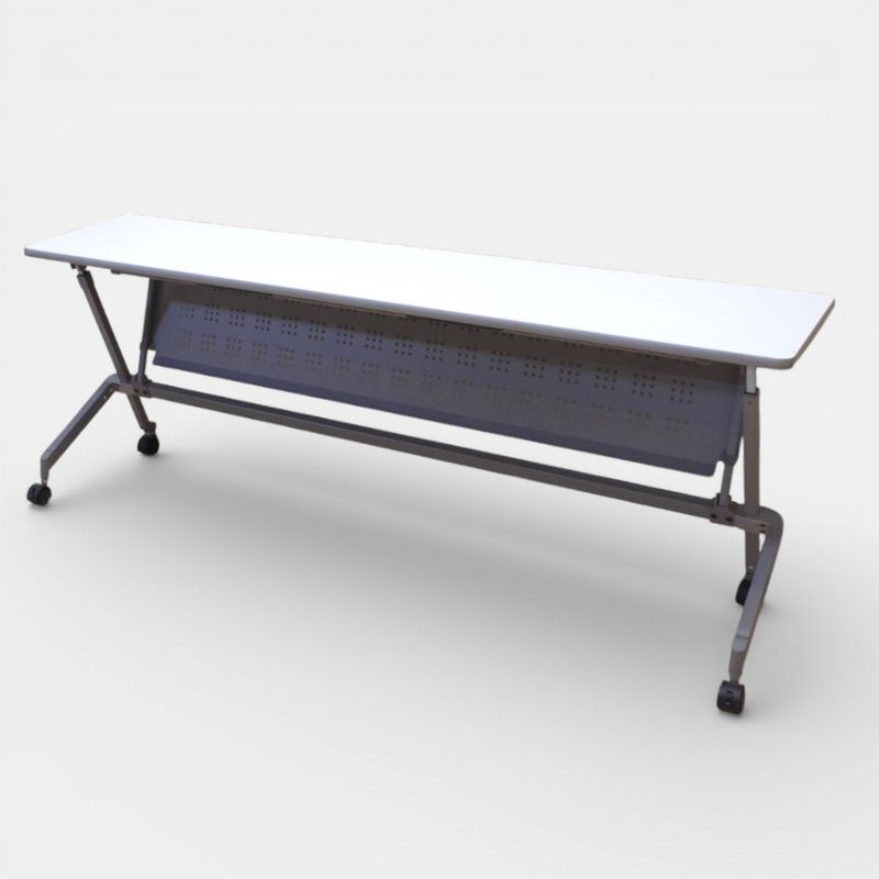 スタックテーブル W1800 D450 H700 ホワイト 会議用長机 サイドフォールドテーブル  KK11151 オフィステーブル 中古 配送サイズ350