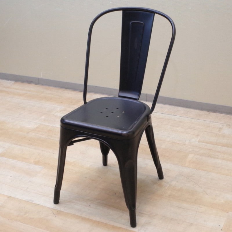【SALE】【ラスト1特価】アダル ダイニングチェア ブラック 肘無し ハイバック スタッキング 中古 EG11517 配送サイズ220