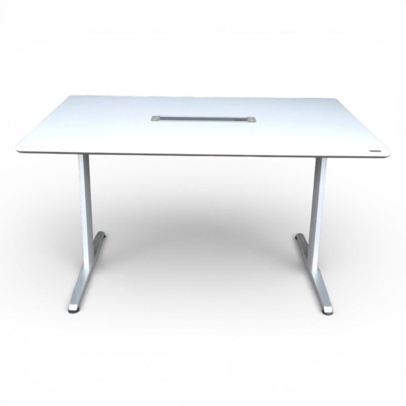 【中古】オカムラ ハイミーティングテーブル リフティオ 4L17EF MR96 ホワイト／シルバー AG11008 中古オフィス家具