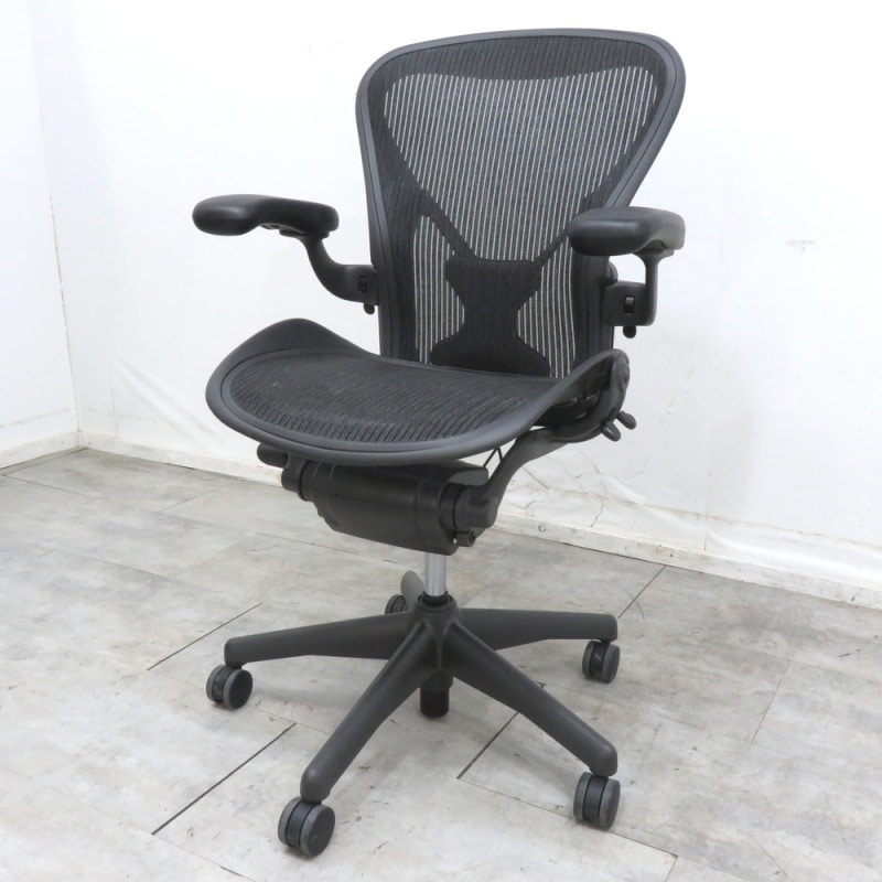 中古】ハーマンミラー アーロンチェア Bサイズ AE112PWB-PJG1BBBK3D01
