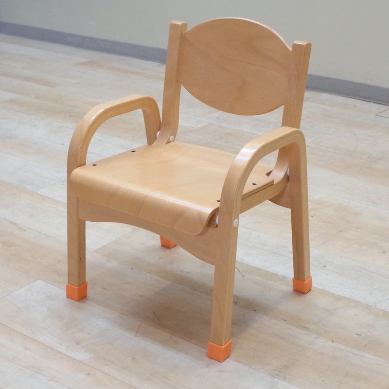 マスセット 子供用チェア 1歳～4歳児 高さ25cm 保育用品 肘付き ブナ材 木製 いす 椅子 イス スタッキング EG12087 中古オフィス家具 配送サイズ140
