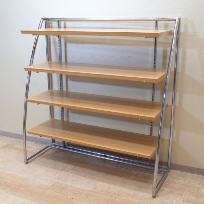 大型 昭和レトロ 本棚 ラック 木製シェルフ ディスプレイ