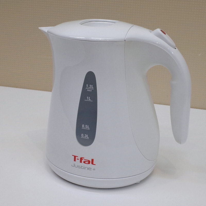 T-fal ジャスティン プラス KO4901JP 電気ケトル ホワイト 1.2L 温め スピード沸騰 1分 キッチン家電 KK12607 中古オフィス家電 配送サイズ80