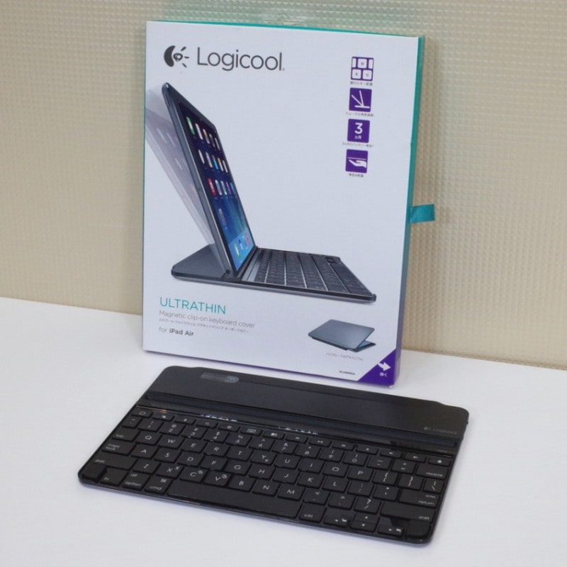 ロジクール Logicool キーボードカバー マグネットクリップ iPad Air ブラック 薄型 軽量 パソコン スタンド機能 EG7727 中古オフィス家具 配送サイズ60