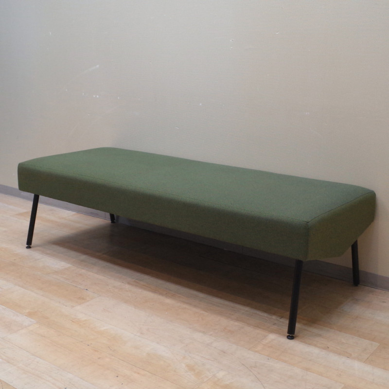 ナイキ NAIKI ロビーベンチ グリーン ロビーチェア 長椅子 ベンチ椅子 イス 待合室用 エントランス サロン 病院 EG12582 中古オフィス家具 配送サイズ300