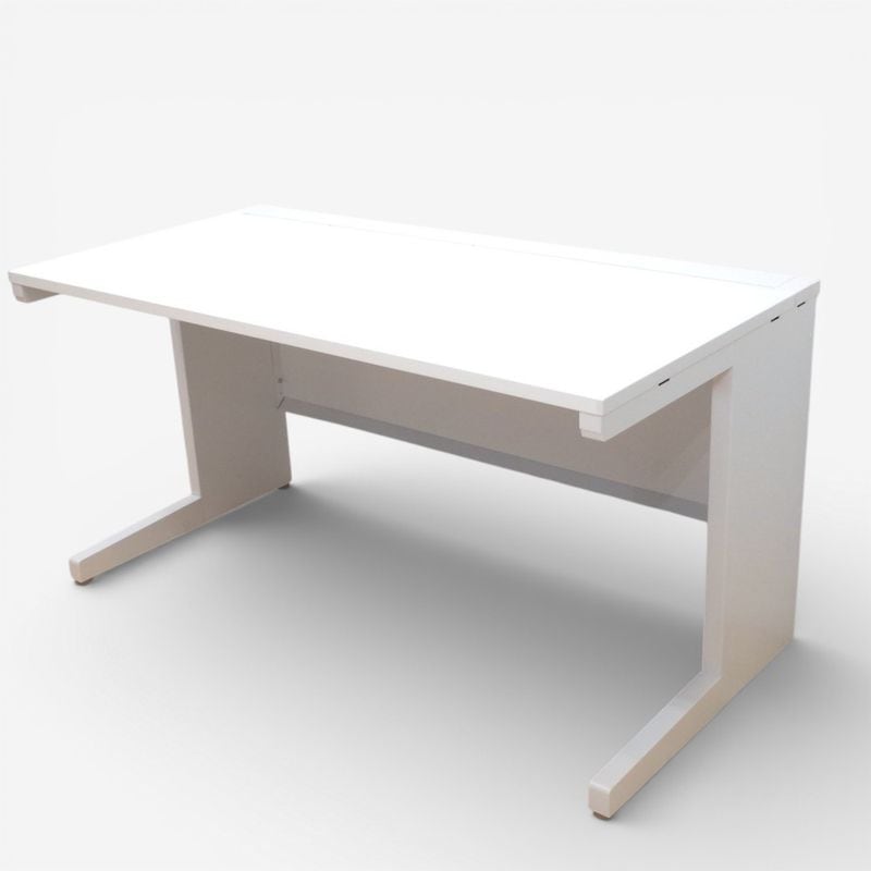 イナバ 平デスク  DU-FPセット14平 W1400 ホワイト オフィスデスク パソコンデスク KK13635 中古 配送サイズ300