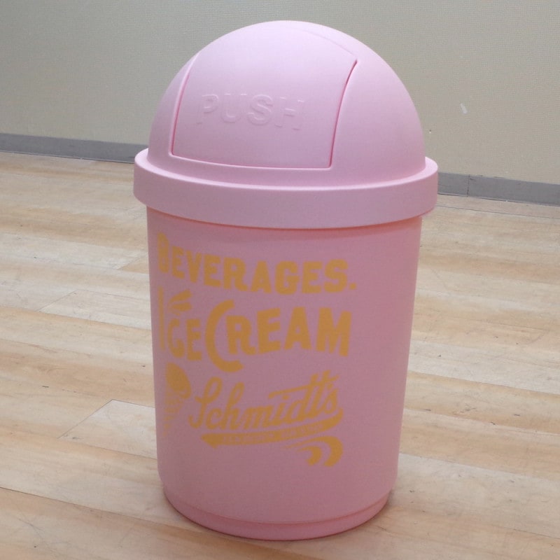 ゴミ箱 ダストボックス 35L ピンク ICE CREAM アイスクリーム ドーム型 アメリカンカジュアル ごみ箱 子供部屋 KK12924 中古オフィス家具 配送サイズ140