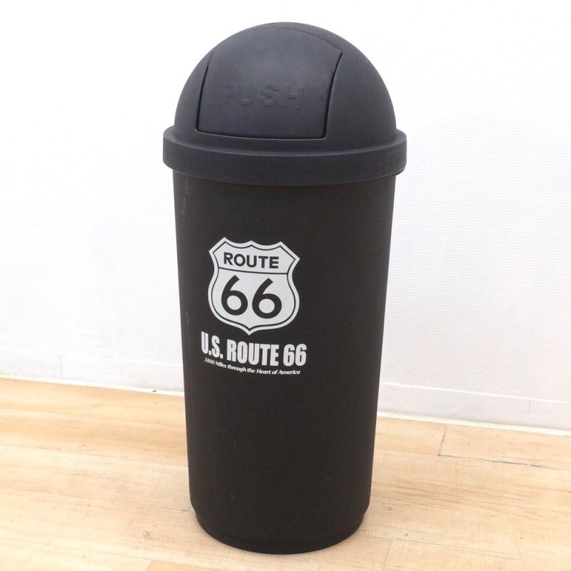 ゴミ箱 ダストボックス ブラック 蓋付き アメリカン 45L ダストBOX アメリカ雑貨 アメカジ ガレージアイテム KK12921 中古オフィス家具 配送サイズ160